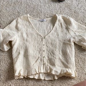 American Eagle button up crop top